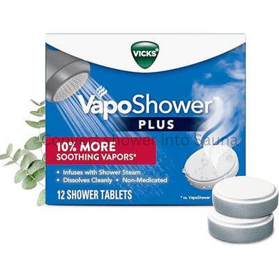 Vicks, VapoShower Plus, Shower Steamers, Eucalyptus Shower Steamer & Menthol Sce