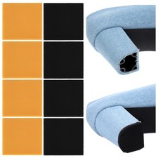 8Pcs High Heels Patch Shoe Repair Rubber 5/32 Inch 4mm Thick, Black yellow