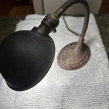 Vintage Mid Century Cast Metal Desk Lamp Adjustable Gooseneck Art Deco - Works!