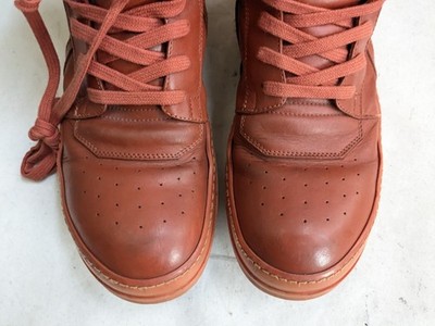 Rick Owens Geobasket Sneakers Men 9 42 Papaya Orange High Tops