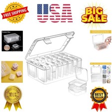 Small Bead Organizers, 15 Pieces Plastic Storage Cases Mini Clear Bead Storag...