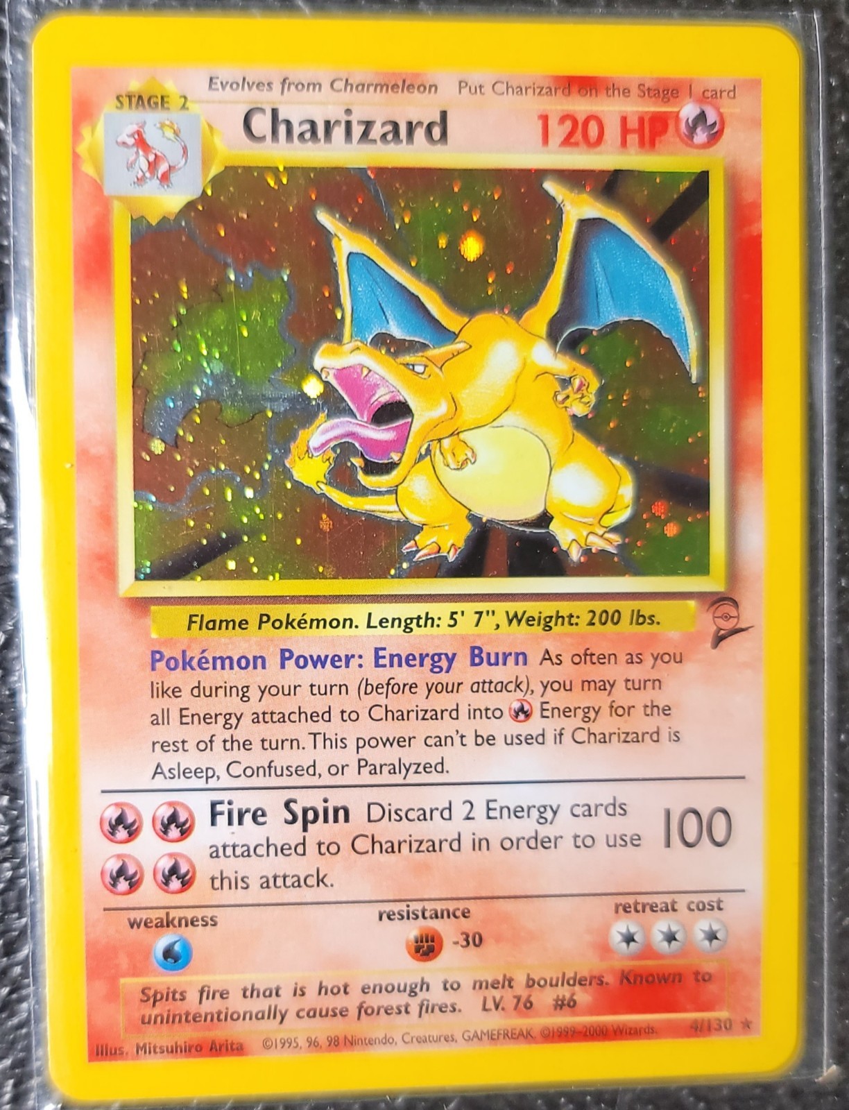 Charizard 4/130 Base Set 2 Pokemon Card