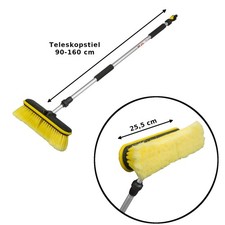 Alu Teleskop Waschbürste 90-160 cm KFZ Autowaschbürste ausziehbar LKW Bürste PKW