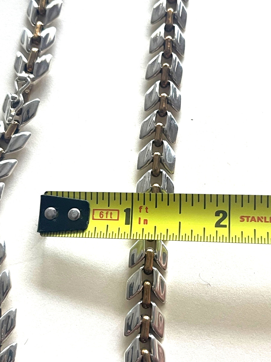 VINTAGE TAXCO MEXICO .925 STERLING SILVER SHINEY LINK NECKLACE, 65 GRAMS ! View 3