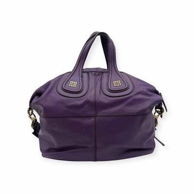 Givenchy Nightingale Leather Satchel Bag   Purple