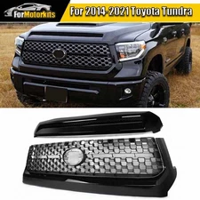 202 Black Onyx Front Grille & Hood Bulge Molding Fit For 2014-2021 Toyota Tundra