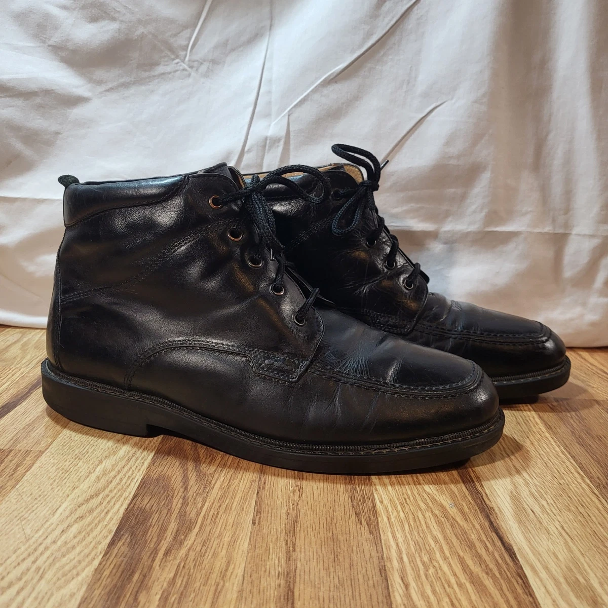 Florshiem Vibe Plain Toe Chukka Boot Men\'s Casual Shoes Black Size 10.5W Florsheim Lace Up Boots for Men with Upper Leather for Sale  main image 4