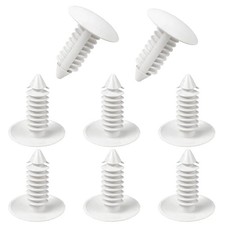 Car Bumper Hole Plug White 8pcs License Plate