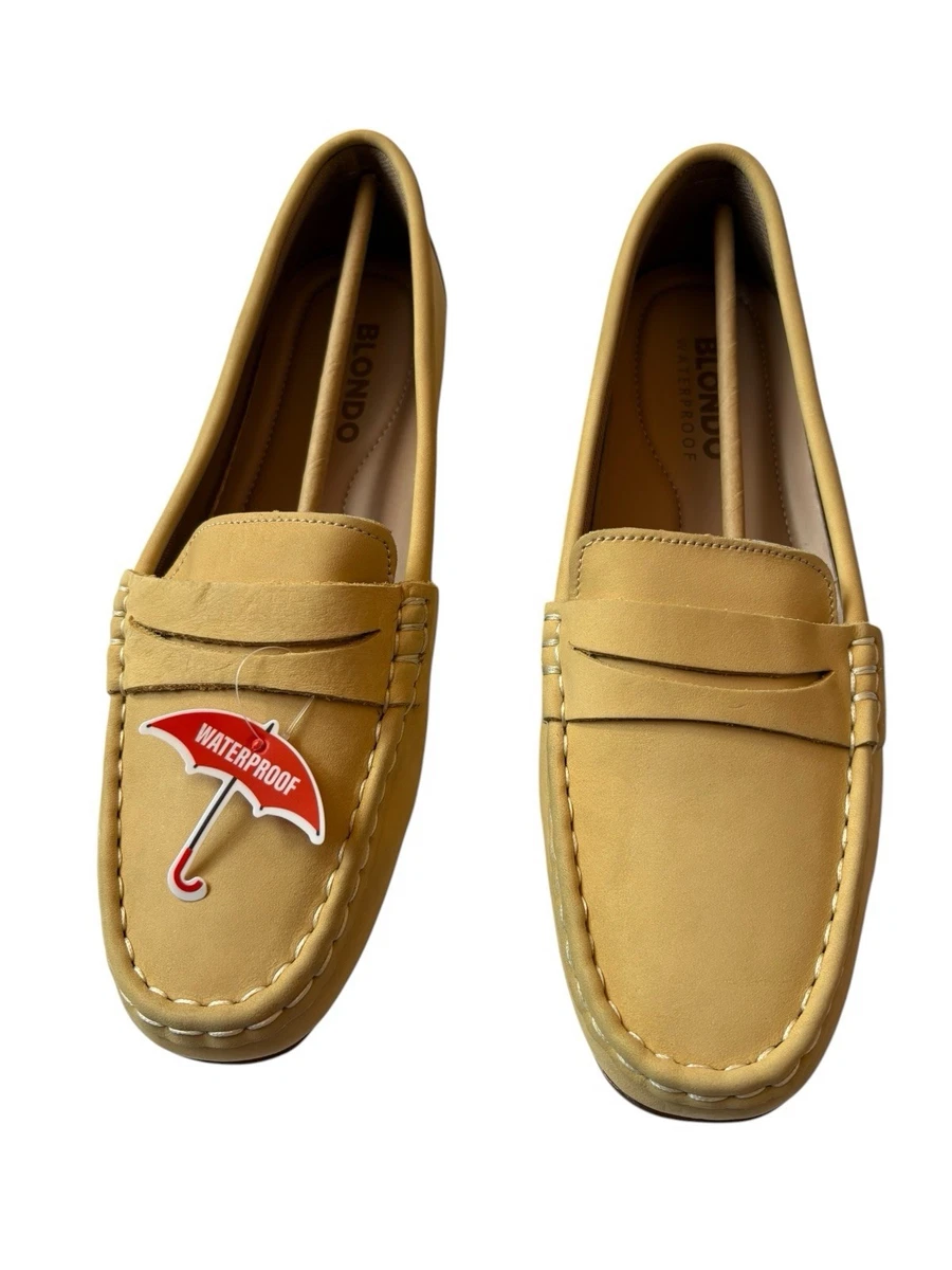 Blondo Sonny Waterproof Loafers Cognac Patent Chain Flats Size 7.5 NWT Blondo Sonny Women main image 3