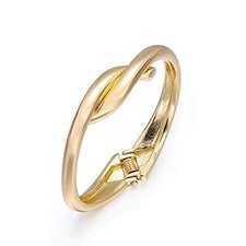 Chunky Gold Cuff Bangle Bracelets for Women 18k Gold Polished Thick Waterdrop Br