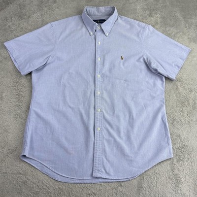 Ralph Lauren Shirt Mens XL Blue Oxford Button Down Flesh Pony Preppy Ivy Casual