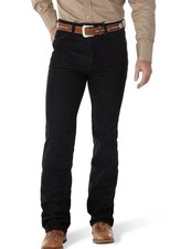 Wrangler 938BLK Men's Cowboy Cut Heavyweight Stretch Slim Jeans 32x36 Black NWT
