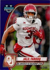 Jalil Farooq 2024 Bowman Chrome U Purple Refractor /399 Oklahoma