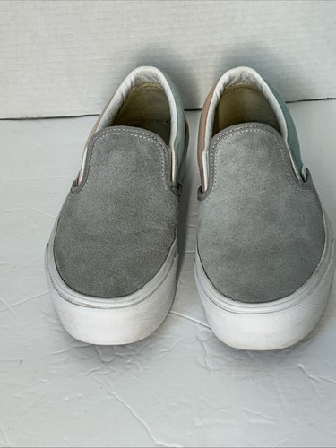 Vans Suede Pastel Multicolor Colorblocks Slip On Platform Loafers Women's Sz 7 - Picture 2 of 13
