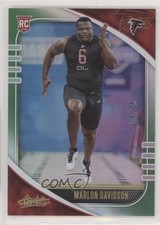 2020 Panini Absolute Rookie Spectrum Green 25/25 Marlon Davidson #180 a8x