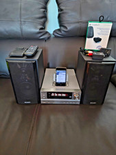 SHARP XL-HF401 MICROANLAGE ALUFRONT IPOD DOCK CD USB AIRPLAY DLNA 2 X 50 RMS MIT