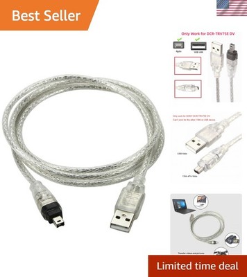 1m USB Male to Firewire IEEE 1394 Adapter for DCR-DV Camera - High Speed 400Mbps