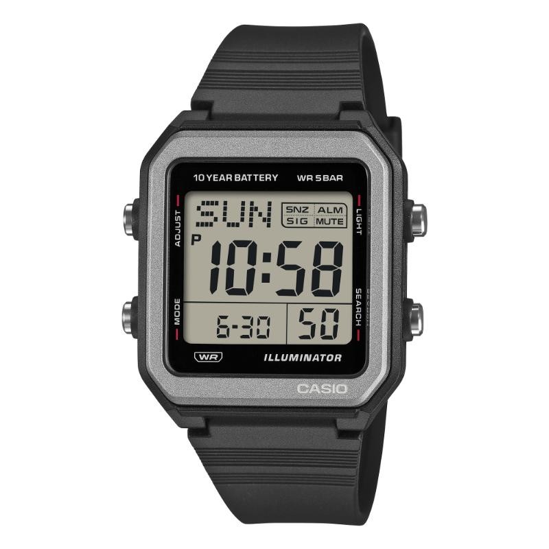 Casio Collection W-221H-1AJF Retro 90s Digital Mid Size Alarm Watch Japan Model