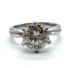Jewelry Ring Natural Diamond 3.16ct Platinum 1071763