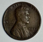 VF 1924-D Lincoln Wheat Cent w/ Rev Die Break, Rich Brown U.S. Better Date Coin