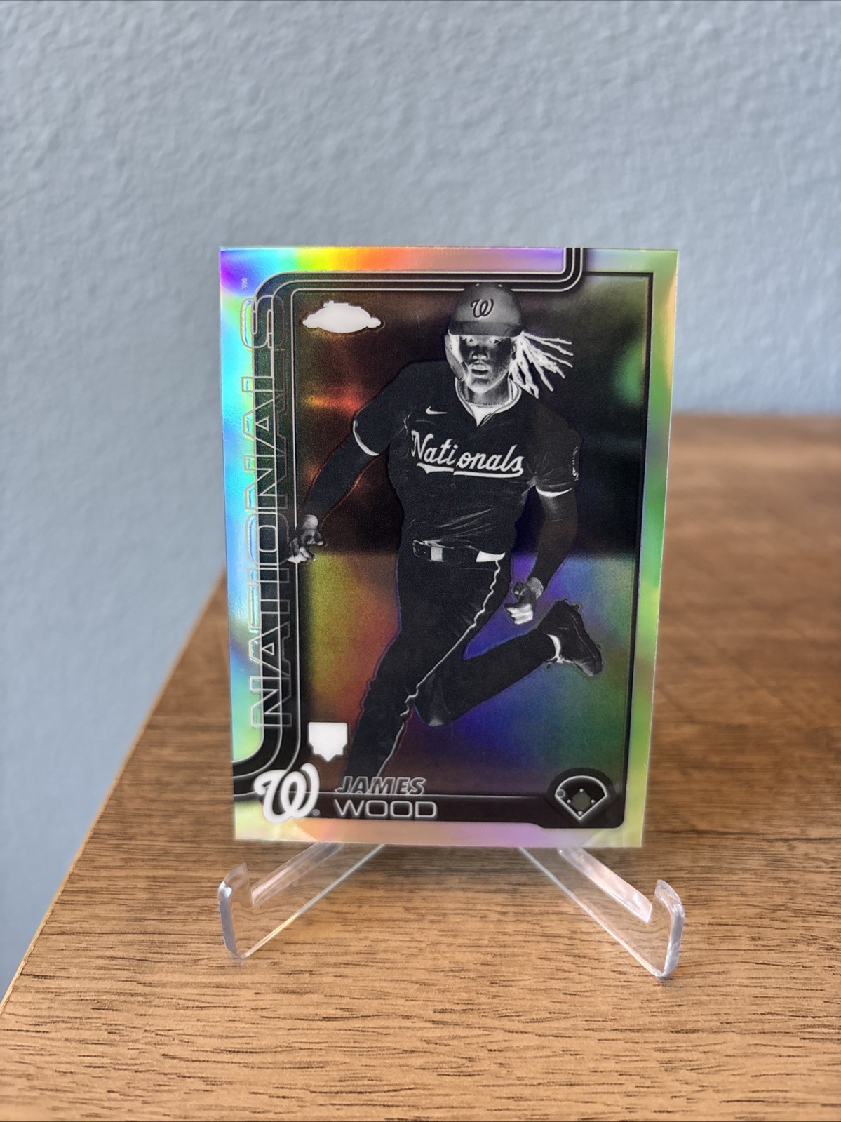 2025 Topps Chrome James Wood #132 Negative Refractor SP