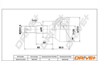 Gelenksatz Antriebswelle Dr!Ve+ DP2110.10.1874 M20X1,5 FüR CitroËN C3 1 C2 Lpg