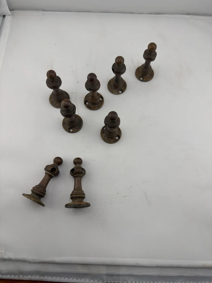 Antique furniture parts salvage brass sideboard desk gallery post 1800s federal - Image 4 of 4