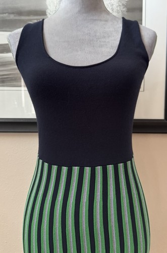 EMPORIO ARMANI Maxi Dress Sleeveless Accordion Black Size 40 Or IS Size 4 EUC - Picture 2 of 10