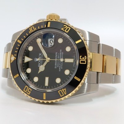 Rolex Submariner Date 40mm 18k Yellow Gold Stainless Steel Black Dial  116613LN