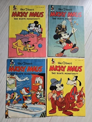 Walt Disney's Micky Maus 1951 Nr.2 & 3 und 1952 Nr.1 &2 im sehr Guten Zustand - Bild 1 von 4