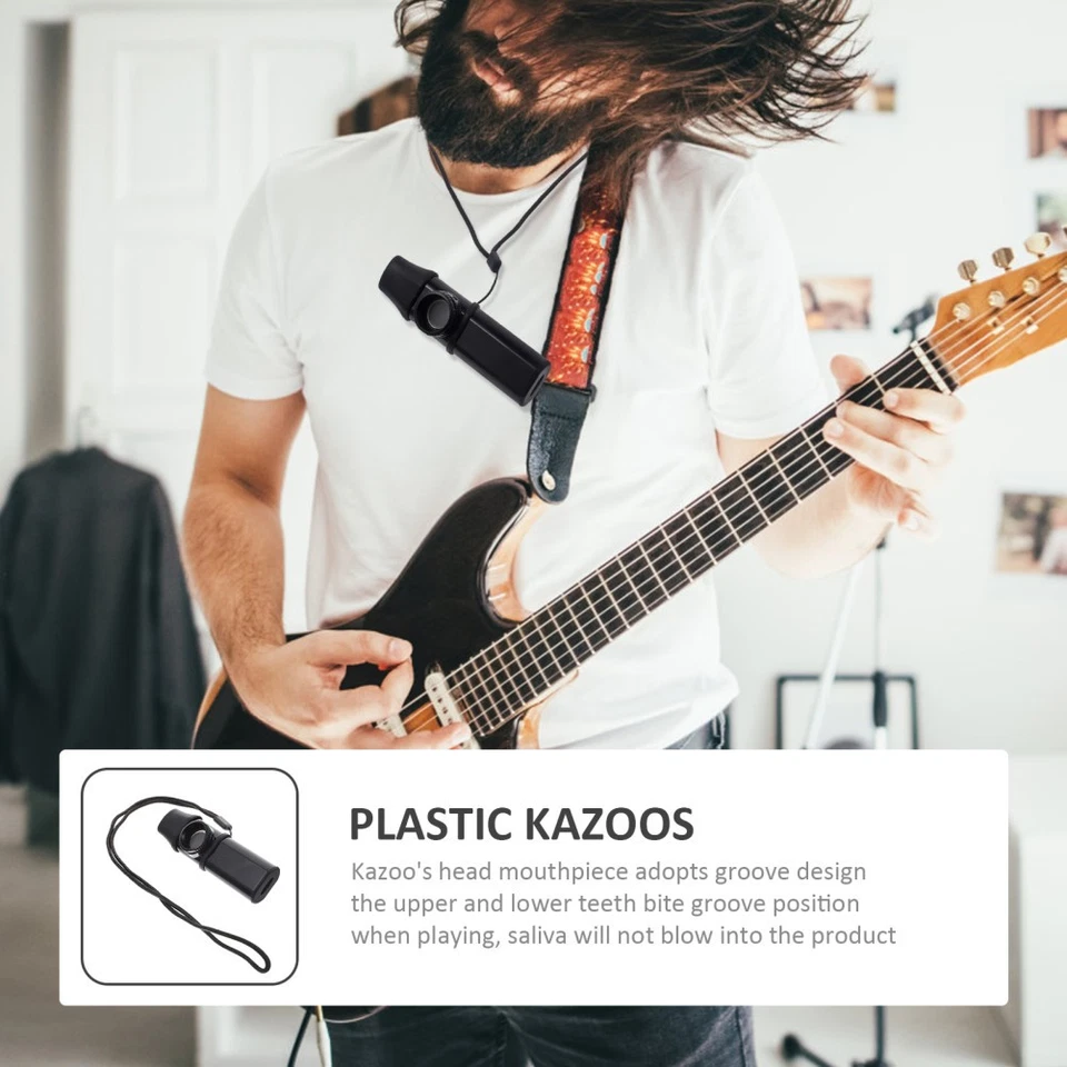 1 Set Durable Black ABS Kazoo for Adults Adjustable Timbre Music Instrument - Image 4 of 4