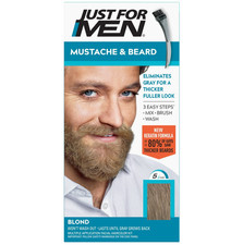 Just For Men Mustache  Beard Color Blond M-10/15   Beard Dye Kit with Brush