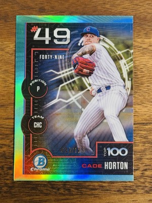 2025 Bowman   Cade Horton Scout s Top 100 Aqua #/125 #BTP-49 Cubs