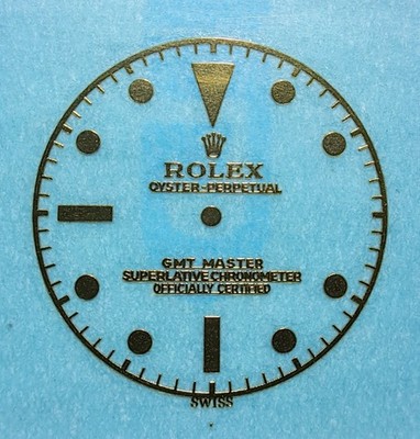 Aufkleber Sticker Logo Rolex GMT MASTER Gold Zifferblatt Uhr