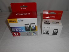 Canon Pixma 260 Black XL  261 Color XL 260 Black Ink Cartridge Fine New SEALED
