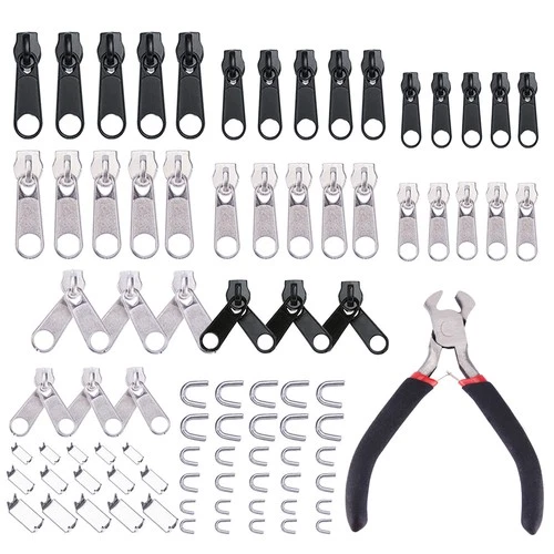 85Pcs Fix Zipper Zip Slider Repair Instant DIY Kit Removable Rescue Replacement image 11