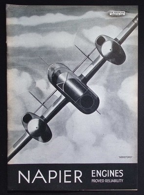Original Werbung 1940 - Napier Flugzeugmotoren nachgewiesene Zuverlässigkeit