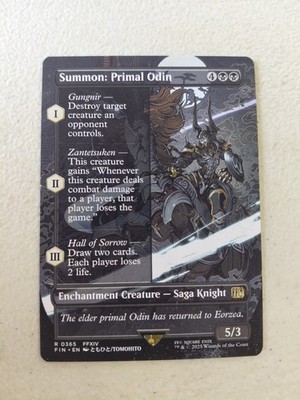Magic the Gathering Summon: Primal Odin R 0365 Final Fantasy Borderless #61