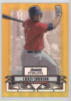 2008 Bowman Sterling Prospects Gold Refractor 23/50 Chris Johnson #BSP-CJ 4r3