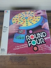 Vintage 1986 Milton Bradley Round Four Game Fun Family Game 2-4 players