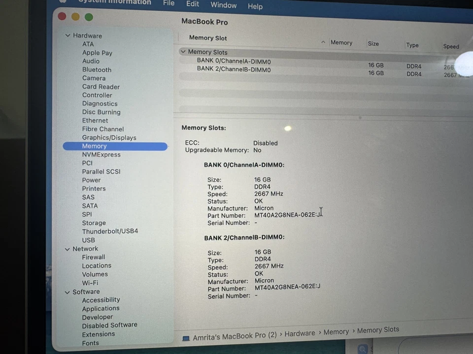 Apple MacBook Pro 16" 2019 · i7 · 32GB · 512GB, foto 3 di 5