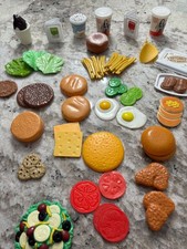 McDonalds Play Food Lot Vintage 40 pc Salad Sundae Cookie Burger Fries Eggs Buns