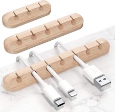 Cable Holder Clips 3-Pack Cord Organiser Adhesive for USB Charging Cable Wire