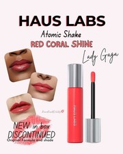 Discontinued HAUS LABS RED CORAL SHINE Atomic Shake Lip Lacquer BNIB Rare HTF OG
