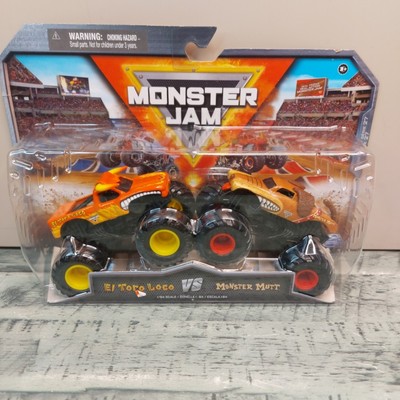 Monster Jam 1:64 Scale Truck El Toro Loco vs Monster Mutt 2 Pcs Figure Set Toys