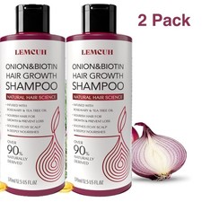 2 Pack Onion  Biotin Hair Growth Shampoo Infused With Natural Rosemary Tea Tree