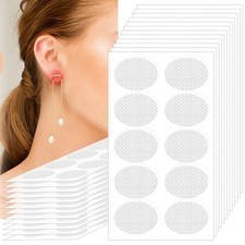 500PCS Ear Lobe Support Patches for Earrings, Clear Earring Stickers for Heavy E