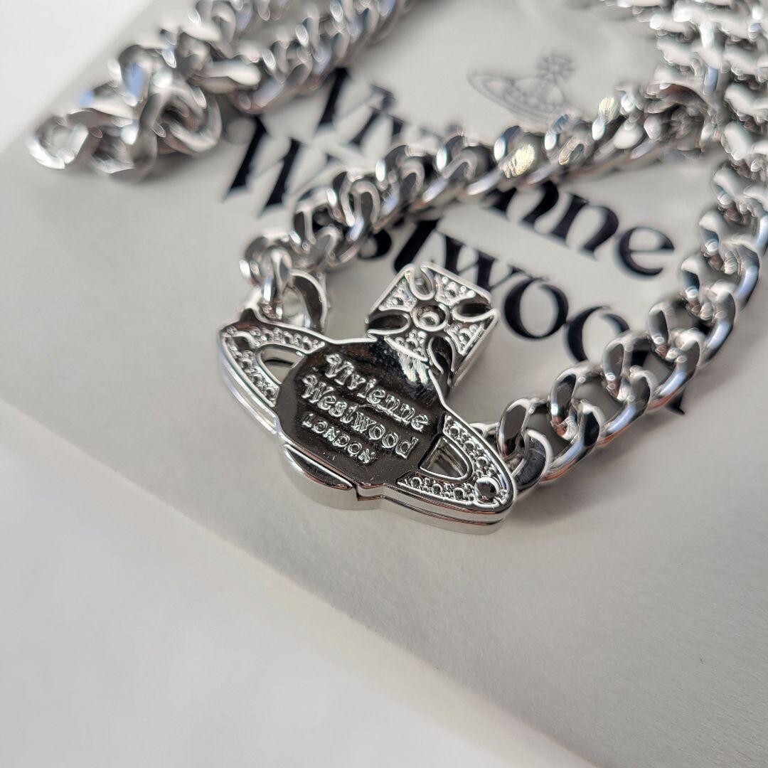 Vivienne Westwood GRAZIELLA Small Chain Choker Necklace Silver