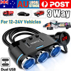 <!--F#f_0-->3 Way Multi Car Cigarette Lighter Socket Splitter Dual USB Charger Power Adapter<!--F/-->