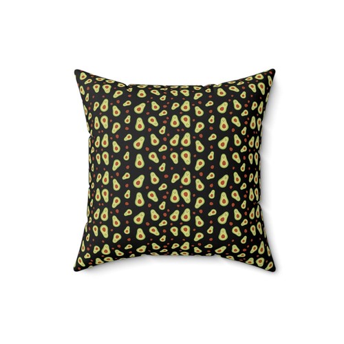 Avocado Print Square Pillow - Fun Home Decor - Picture 11 of 13